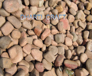 beige pebbles for landscaping