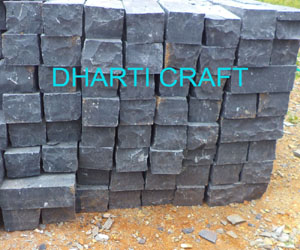 Black color Cobbles for paving