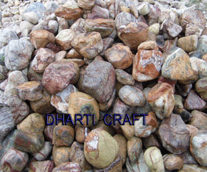 Rainforest brown stone pebbles