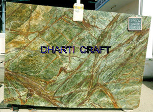 Rainforest Green marble slab