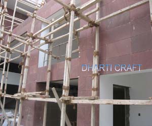 Brown Stone installed on wall