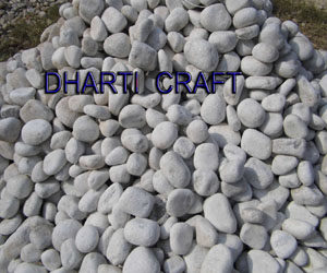 White Pebble stone of marble