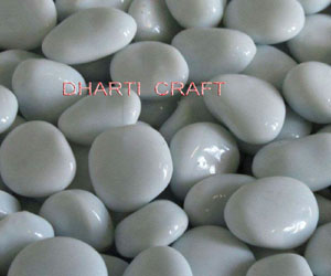 White marble pebbles