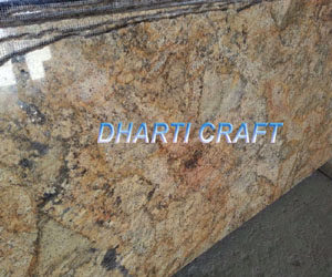 yellow granite paving slab