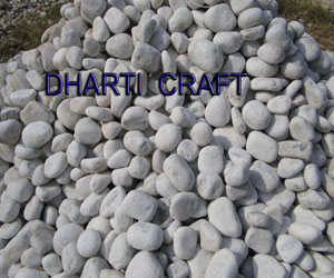 White marble pebbles